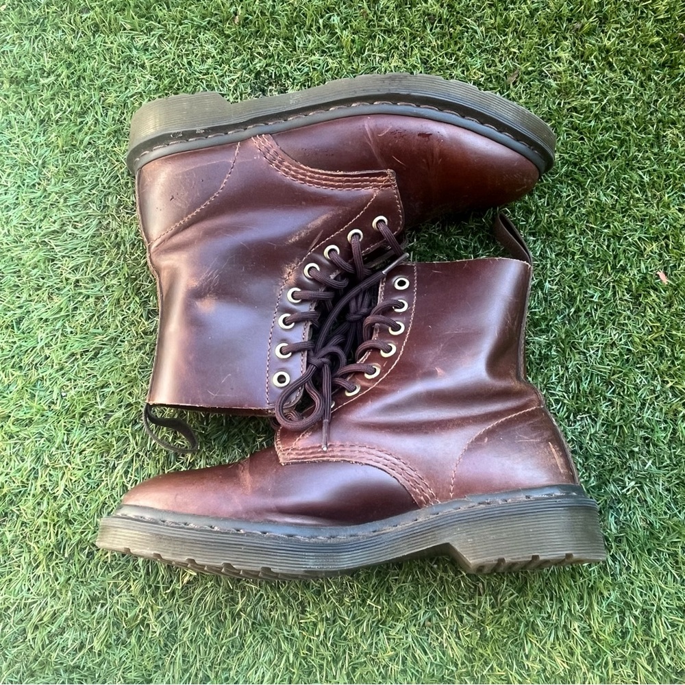 Brown Dr. Martens Leather Boots